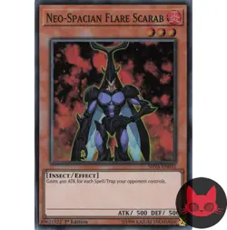 Yugioh Neo-Spacian Flare Scarab SHVA-EN033 Super Rare 1st Edition NM - Image 1