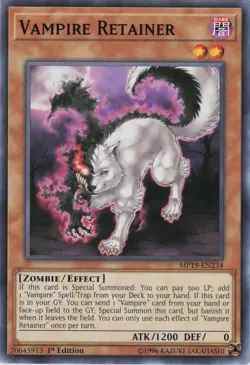 Vampire Retainer MP19-EN234 2019 Gold Sarcophagus Tin Mega Pack Yu-Gi-Oh NM - Image 1