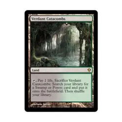 WotC MtG Zendikar Verdant Catacombs (R) EX - Image 1