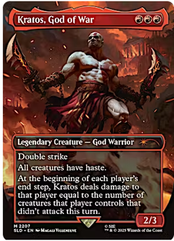 Mint/Near-Mint, English - 1 x MTG Kratos, God of War - 2207 - Non-Foil Secret La - Image 1