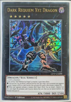 YuGiOh Dark Requiem Xyz Dragon Ultra Rare 1st Edition GFTP-EN099 NM - Image 1
