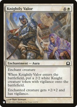 Knightly Valor (REGULAR) x1 - MTG The List PLST #RTR-13 - Image 1