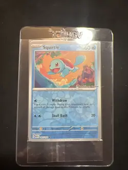 Squirtle 007/165 Pokemon Center Stamped 151 Promo Reverse Holo Card SEALED - Image 1
