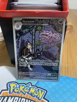 Team Rocket's Weezing 199/182 Destined Rivals Pokemon Illustration Rare NM - Image 1