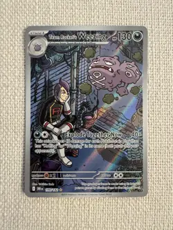 Team Rocket's Weezing 199/182 Illustration Rare Destined Rivals Pokemon NM - Image 1