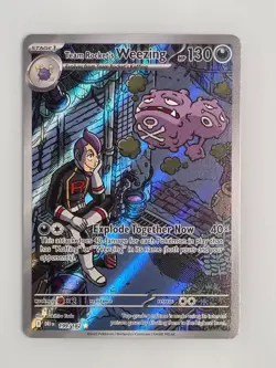 Team Rocket's Weezing 199/182 Destined Rivals Illustration Rare Pokemon 199/182 - Image 1