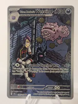 Pokemon Destined Rivals - Team Rocket's Weezing 199/182 Illustration Rare - Image 1