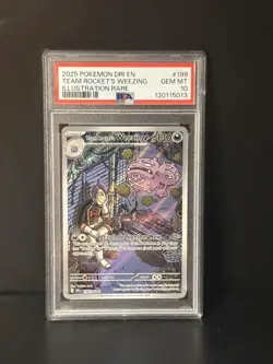 Pokemon Team Rocket's Weezing 199/182 - Destined Rivals Illustration Rare PSA 10 - Image 1