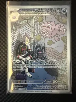 Pokemon TCG Team Rocket's Weezing Destined Rivals Illustration Rare Card 199/182 - Image 1