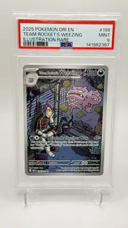 Pokemon TCG Team Rocket's Weezing Destined Rivals Illustration Rare Card 199/182 - Image 1
