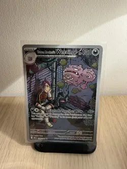 Pokemon TCG Team Rocket's Weezing Illustration Rare Destined Rivals 199/182 - Image 1