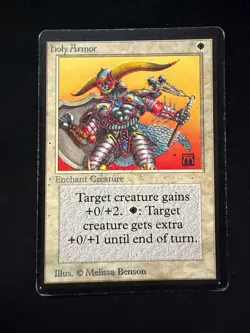 Magic The Gathering: Beta Holy Armor MTG Beta - Image 1