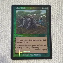 Wizards of the Coast MTG Plow Under Deckmasters English Foil Green Sorcery - Image 1