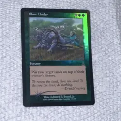 Wizards of the Coast MTG Plow Under Deckmasters English Foil Green Sorcery - Image 2