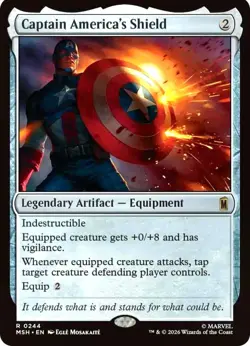 X 1 Captain America's Shield NM-M MSH 244 MTG Magic The Gathering - Image 1