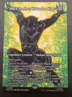 Black Panther, Wakandan King (Borderless) 87 Marvel Universe Eternal-Legal NM - Image 1