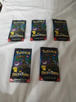 5 Pokemon 2024 Trick Or Trade Mini Booster Packs, Sealed Packs New - Image 1