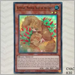 Kittytail, Mystical Beast of the Forest - CYAC-EN096 - Super 1st Edition Yugioh - Image 1