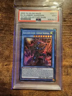 Yugioh PSA 9 Black Luster Soldier Legendary Swordsman MAZE-EN011 Collectors 1st - Image 1