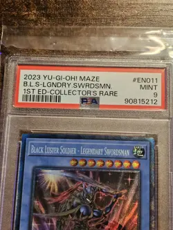 Yugioh PSA 9 Black Luster Soldier Legendary Swordsman MAZE-EN011 Collectors 1st - Image 3