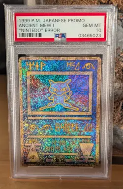 1999 Japanese Pokemon Promo Ancient Mew Nintedo Error, PSA 10 Gem Mint - Image 1