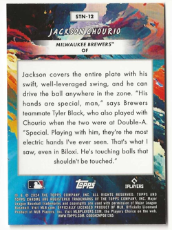 2024 Topps Cosmic Chrome - Stars in the Night Jackson Chourio #STN-12 (RC) - Image 2