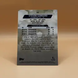 2014 Topps NBCSN Steven Gerrard #44 Extremely Rare 2013 Premier Gold Card - Image 5