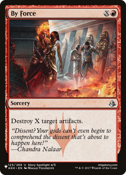By Force (REGULAR) x1 - MTG The List PLST #AKH-123 - Image 1