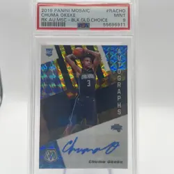 2019-20 Panini Mosaic Black Gold Choice Chuma Okeke RA-CHO Rookie Auto 2/8 PSA 9 - Image 1