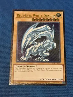Konami Yu-Gi-Oh! Blue-Eyes White Dragon OP28-EN001 Ultimate Rare Holo Unl - Image 3