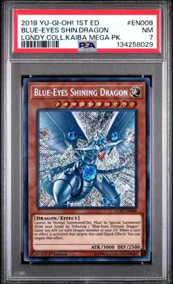 Blue-Eyes Shining Dragon 1st Ed LCKC-EN008 Yugioh PSA 7 - Image 1