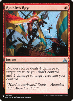 Reckless Rage (REGULAR) x1 - MTG The List PLST #RIX-110 - Image 1