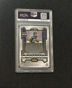 2023 Panini Prizm Rookie Zach Charbonnet #392 Red Wave /149 (RC) PSA 10! POP 6! - Image 2