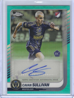 2025 Topps Chrome MLS Cavan Sullivan Aqua RC Rookie Auto /199 CA-CS - Image 1