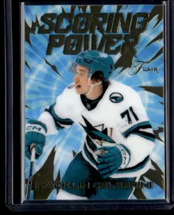 2025-26 FLAIR Scoring Power Macklin Celebrini San Jose Sharks #SP-24 - Image 1