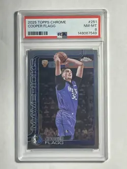2025-26 Topps Chrome - Cooper Flagg #251 (RC) Graded psa 8 - Image 1