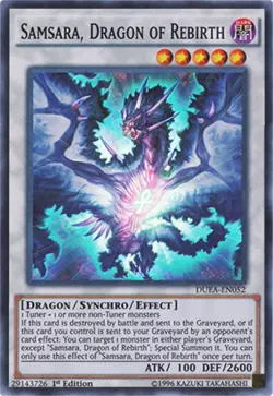Yugioh! LP Samsara, Dragon of Rebirth - DUEA-EN052 - Super Rare - 1st Edition Li - Image 1