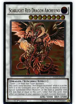 Yugioh! LP Scarlight Red Dragon Archfiend - DOCS-EN046 - Ultimate Rare - 1st Edi - Image 1