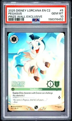 Disney Lorcana Pegasus Gift For Hercules Prize Wall Promo #5/C2 PSA 10 Gem Mint - Image 1