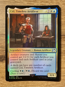 Magic MTG Final Fantasy Cid, Timeless Artificer #407 FIN *FOIL* Rare - Image 1