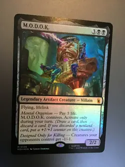 MTG Marvel Super Heroes 0106 M.O.D.O.K. (MODOK) FOIL - Image 1
