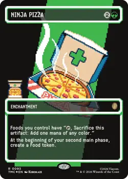 x1 Ninja Pizza - Surge Foil - Borderless R MTG Commander: Teenage Mutant Ninja T - Image 1