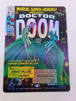 Doctor Doom (Borderless Foil) (#0394) NM Marvel Super Heroes MTG Card - Image 5