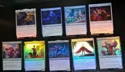 MTG Magic Marvel Super Heroes Lot of 9 Cards NM Foils - Image 1