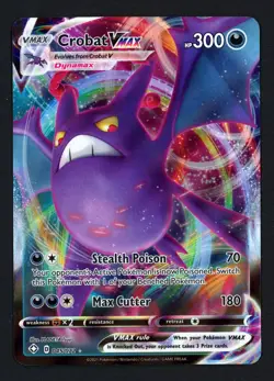 Crobat VMAX 045/072 Shining Fates Ultra Rare Pokemon TCG - Image 1