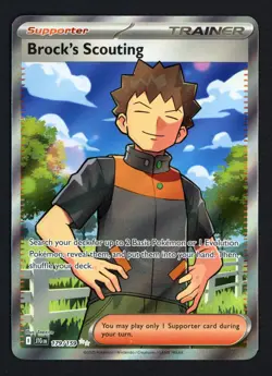 Brock's Scouting 179/159 Journey Together Ultra Rare Pokemon TCG - Image 1