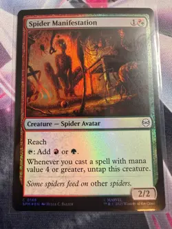 Spider Manifestation 148 Common Marvel's Spider-Man Magic: The Gathering Foil NM - Image 1