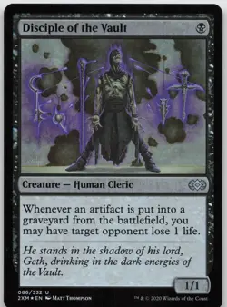Disciple of the Vault 86 Uncommon Double Masters Magic: The Gathering Foil NM - Image 1