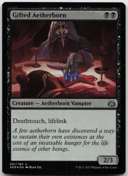 Gifted Aetherborn 61 Uncommon Aether Revolt Magic: The Gathering Foil Near Mint - Image 1