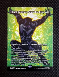 MTG Black Panther, Wakandan King Borderless Non Foil MSH - Image 1